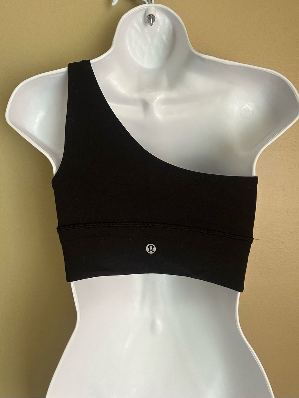 Black Lululemon One Shoulder Bra